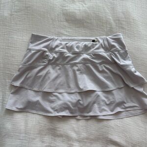 Athleta White Ruffled Tennis Skirt